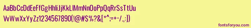 avatarock Font – Purple Fonts on Yellow Background