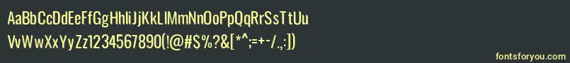 avatarock Font – Yellow Fonts on Black Background
