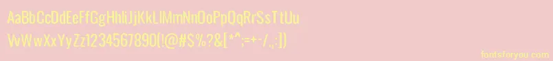 avatarock Font – Yellow Fonts on Pink Background
