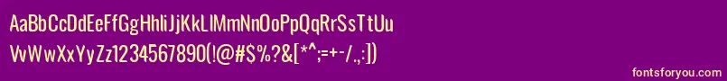 avatarock Font – Yellow Fonts on Purple Background
