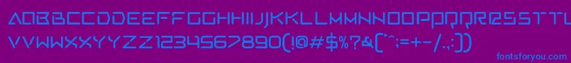 Шрифт AVCosmos Regular – синие шрифты на фиолетовом фоне