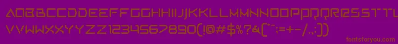 AVCosmos Regular Font – Brown Fonts on Purple Background