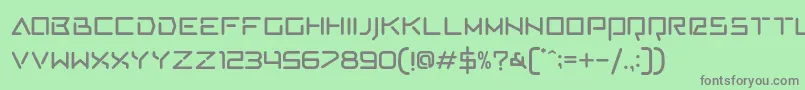 AVCosmos Regular Font – Gray Fonts on Green Background