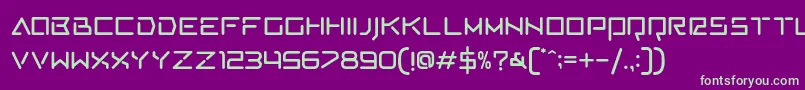 AVCosmos Regular Font – Green Fonts on Purple Background