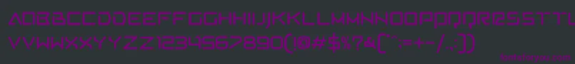 フォントAVCosmos Regular – 黒い背景に紫のフォント