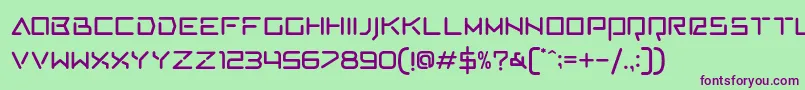 AVCosmos Regular Font – Purple Fonts on Green Background
