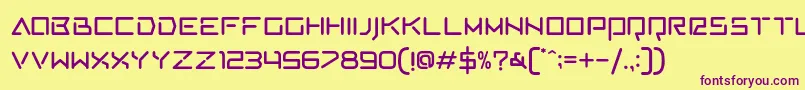 AVCosmos Regular Font – Purple Fonts on Yellow Background