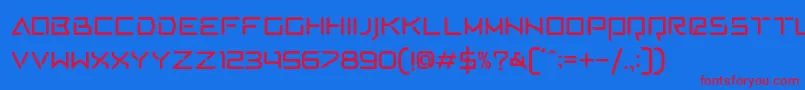 AVCosmos Regular Font – Red Fonts on Blue Background
