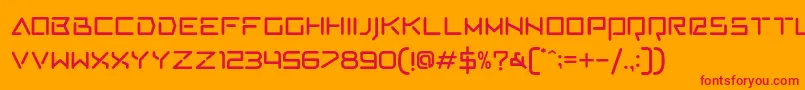 AVCosmos Regular Font – Red Fonts on Orange Background