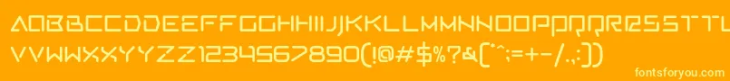 Шрифт AVCosmos Regular – жёлтые шрифты на оранжевом фоне