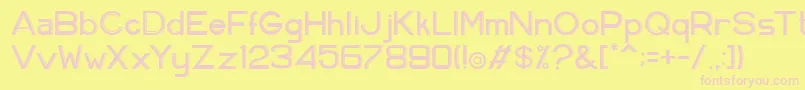 Aveela Font – Pink Fonts on Yellow Background