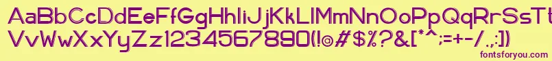 Aveela Font – Purple Fonts on Yellow Background