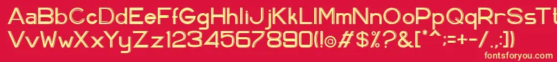 Aveela Font – Yellow Fonts on Red Background