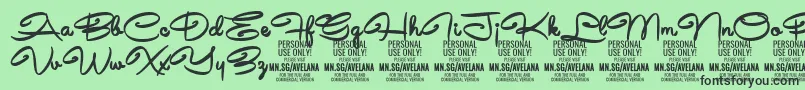 AvelanaBold PERSONAL Font – Black Fonts on Green Background