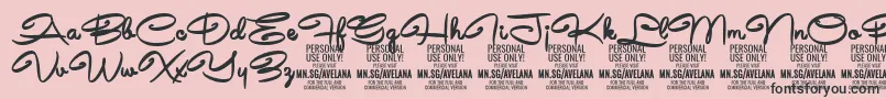 AvelanaBold PERSONAL Font – Black Fonts on Pink Background