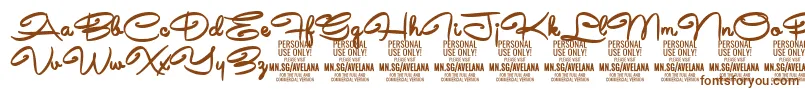 AvelanaBold PERSONAL Font – Brown Fonts on White Background