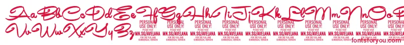 AvelanaBold PERSONAL Font – Red Fonts