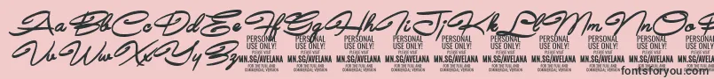 fuente AvelanaBoldItalic PERSONAL – Fuentes Negras Sobre Fondo Rosa