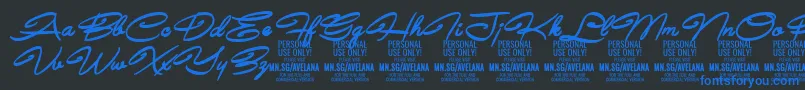 fuente AvelanaBoldItalic PERSONAL – Fuentes Azules Sobre Fondo Negro