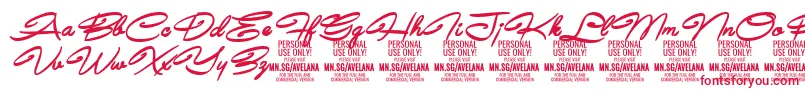 AvelanaBoldItalic PERSONAL Font – Red Fonts