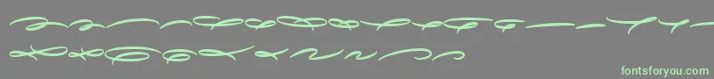 AvelanaDecoB PERSONAL Font – Green Fonts on Gray Background