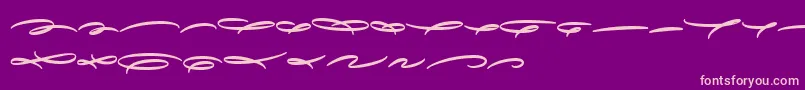 AvelanaDecoB PERSONAL Font – Pink Fonts on Purple Background