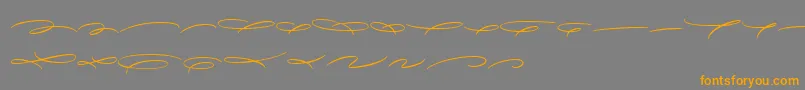 AvelanaDecoM PERSONAL-Schriftart – Orangefarbene Schriften auf grauem Hintergrund