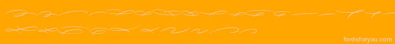 AvelanaDecoM PERSONAL-Schriftart – Rosa Schriften auf orangefarbenem Hintergrund