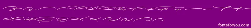 AvelanaDecoM PERSONAL-Schriftart – Rosa Schriften auf violettem Hintergrund