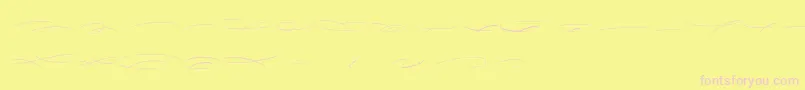AvelanaDecoT PERSONAL Font – Pink Fonts on Yellow Background
