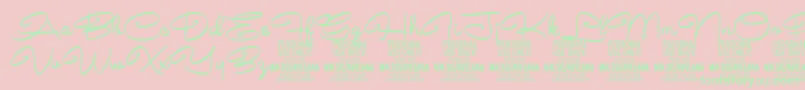 AvelanaMedium PERSONAL-Schriftart – Grüne Schriften auf rosa Hintergrund
