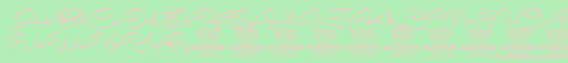 AvelanaMedium PERSONAL Font – Pink Fonts on Green Background