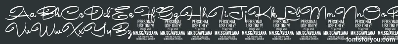 AvelanaMedium PERSONAL Font – White Fonts on Black Background