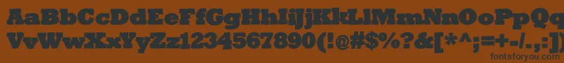 Bigslabhammer-fontti – mustat fontit ruskealla taustalla