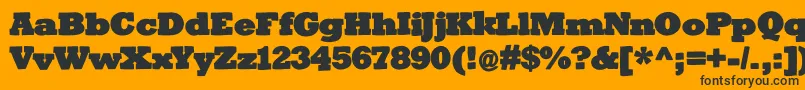 Шрифт Bigslabhammer – чёрные шрифты на оранжевом фоне