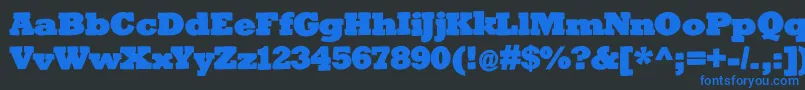 Bigslabhammer Font – Blue Fonts on Black Background