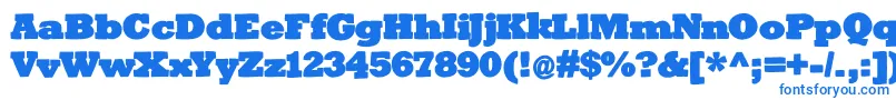 Шрифт Bigslabhammer – синие шрифты
