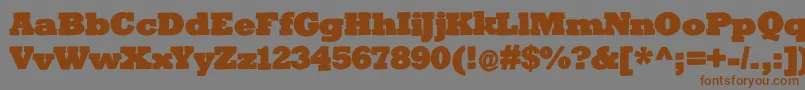 Bigslabhammer Font – Brown Fonts on Gray Background