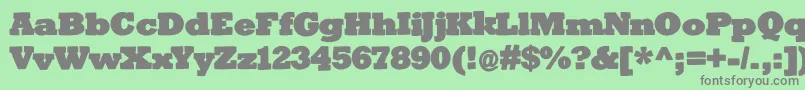 Bigslabhammer Font – Gray Fonts on Green Background