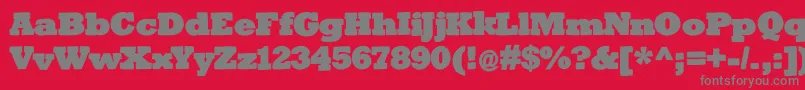 Bigslabhammer Font – Gray Fonts on Red Background