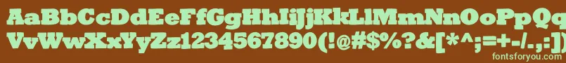 Bigslabhammer Font – Green Fonts on Brown Background