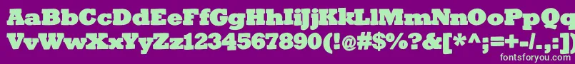 Bigslabhammer Font – Green Fonts on Purple Background