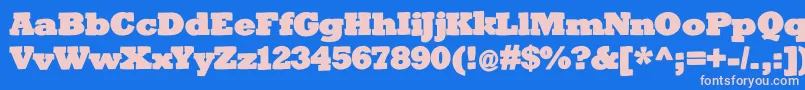 Шрифт Bigslabhammer – розовые шрифты на синем фоне
