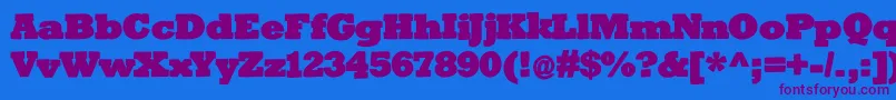 Bigslabhammer Font – Purple Fonts on Blue Background