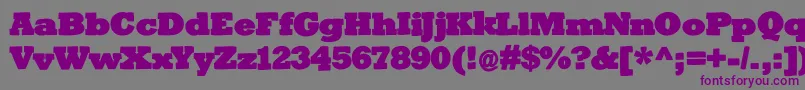 Bigslabhammer Font – Purple Fonts on Gray Background