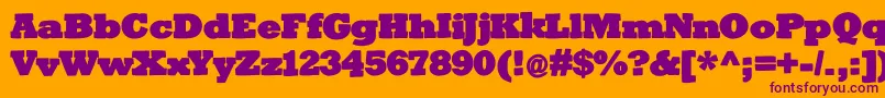 Bigslabhammer Font – Purple Fonts on Orange Background