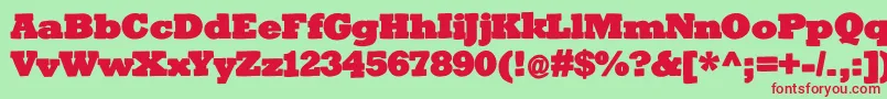 Bigslabhammer Font – Red Fonts on Green Background