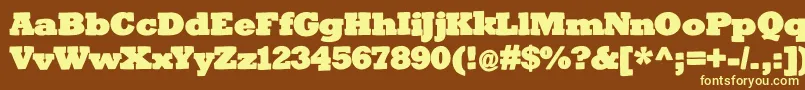 Bigslabhammer Font – Yellow Fonts on Brown Background