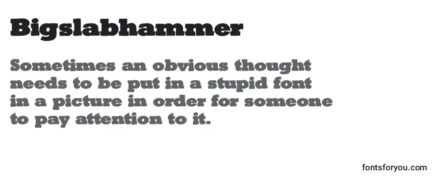Review of the Bigslabhammer Font