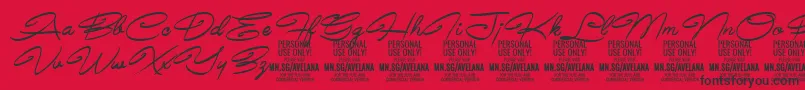 fuente AvelanaMediumItalic PERSONAL – Fuentes Negras Sobre Fondo Rojo